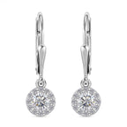RADIANTA Moissanite - GRA Certified D-VVS1 Moissanite Solitaire Earring With Lever Back in Rhodium Overlay Sterling Silver 1.01 Ct.