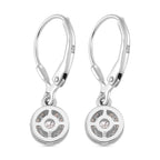 RADIANTA Moissanite - GRA Certified D-VVS1 Moissanite Solitaire Earring With Lever Back in Rhodium Overlay Sterling Silver 1.01 Ct.