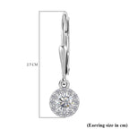 RADIANTA Moissanite - GRA Certified D-VVS1 Moissanite Solitaire Earring With Lever Back in Rhodium Overlay Sterling Silver 1.01 Ct.