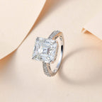 9K White Gold Moissanite Ring 5.50 Ct.