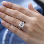 9K White Gold Moissanite Ring 5.50 Ct.