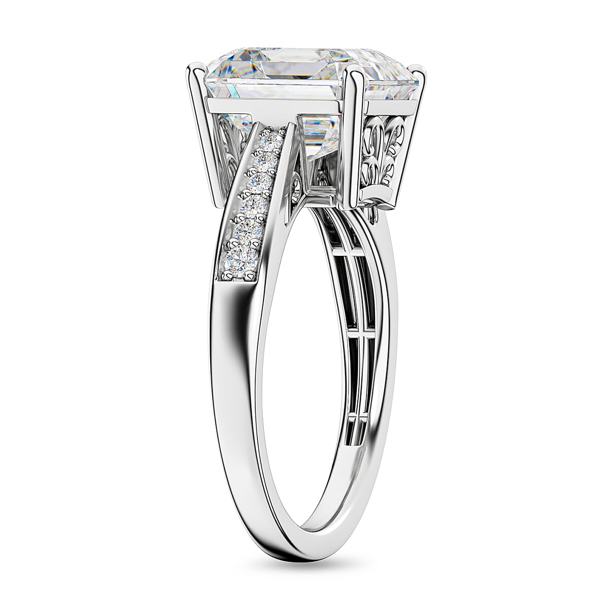 Moissanite Solitaire Inspired Ring in 9K White Gold 5.270 Ct. 7170012 4