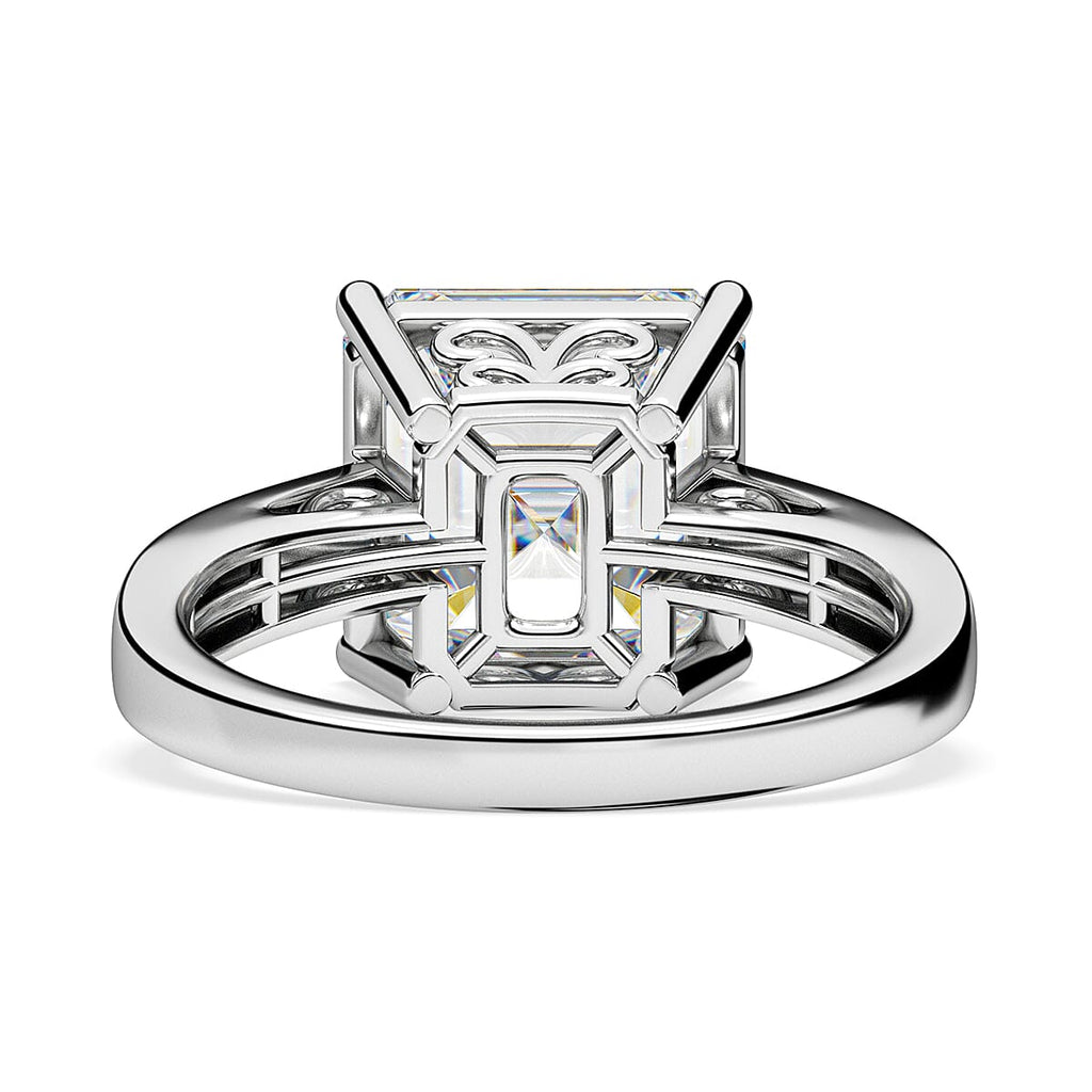 9K White Gold Moissanite Ring 5.50 Ct.