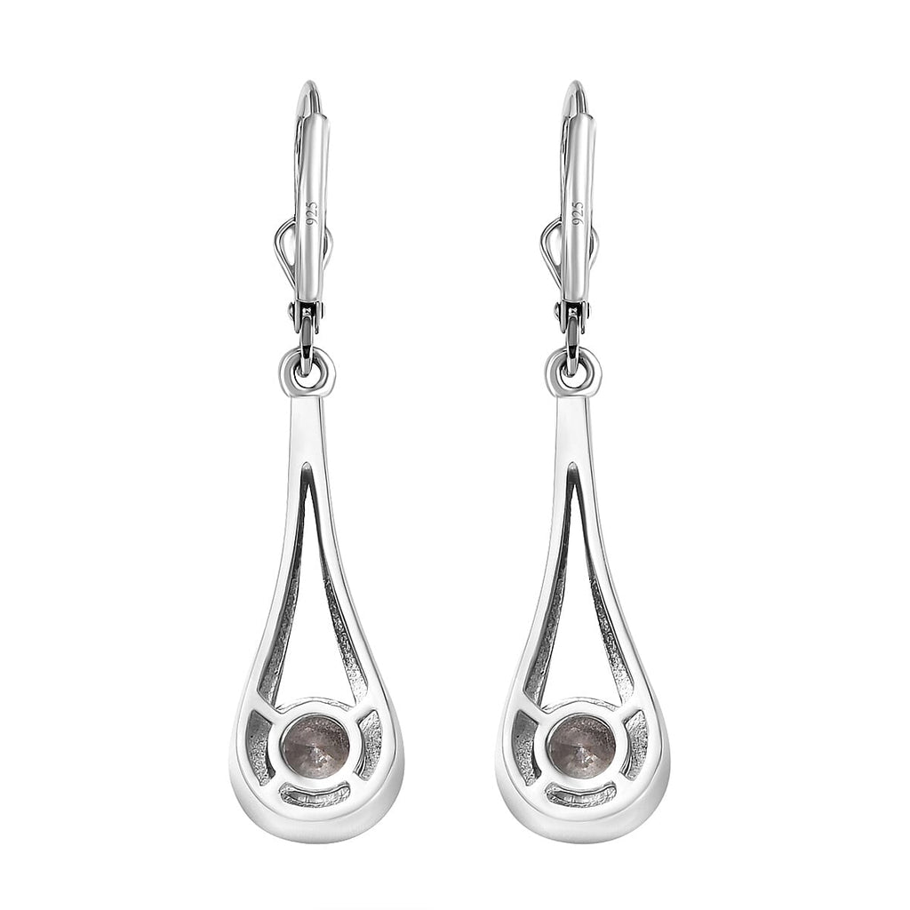 Moissanite Solitaire Earrings in Platinum Overlay Sterling Silver 1.65 Ct.