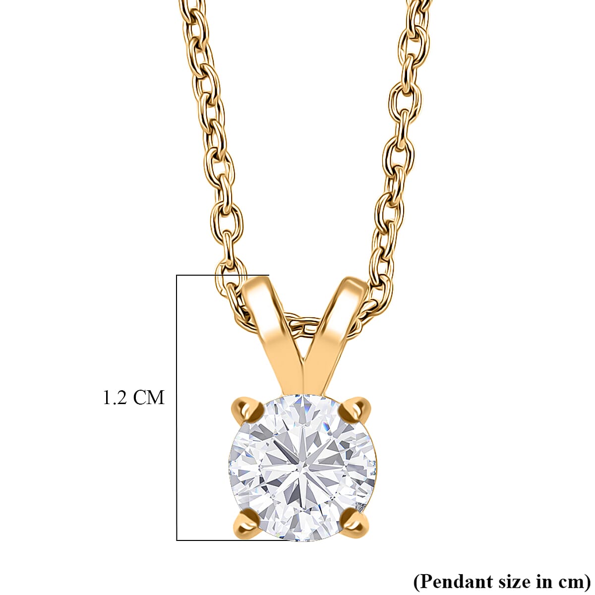 D'Joy 1 Ct. Moissanite Solitaire Pendant with Chain (Size 20) in Rose Gold Plated Sterling Silver 4440332 6