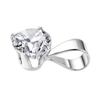 Moissanite Solitaire Pendant in Platinum Overlay Sterling Silver