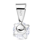 Moissanite Solitaire Pendant in Platinum Overlay Sterling Silver