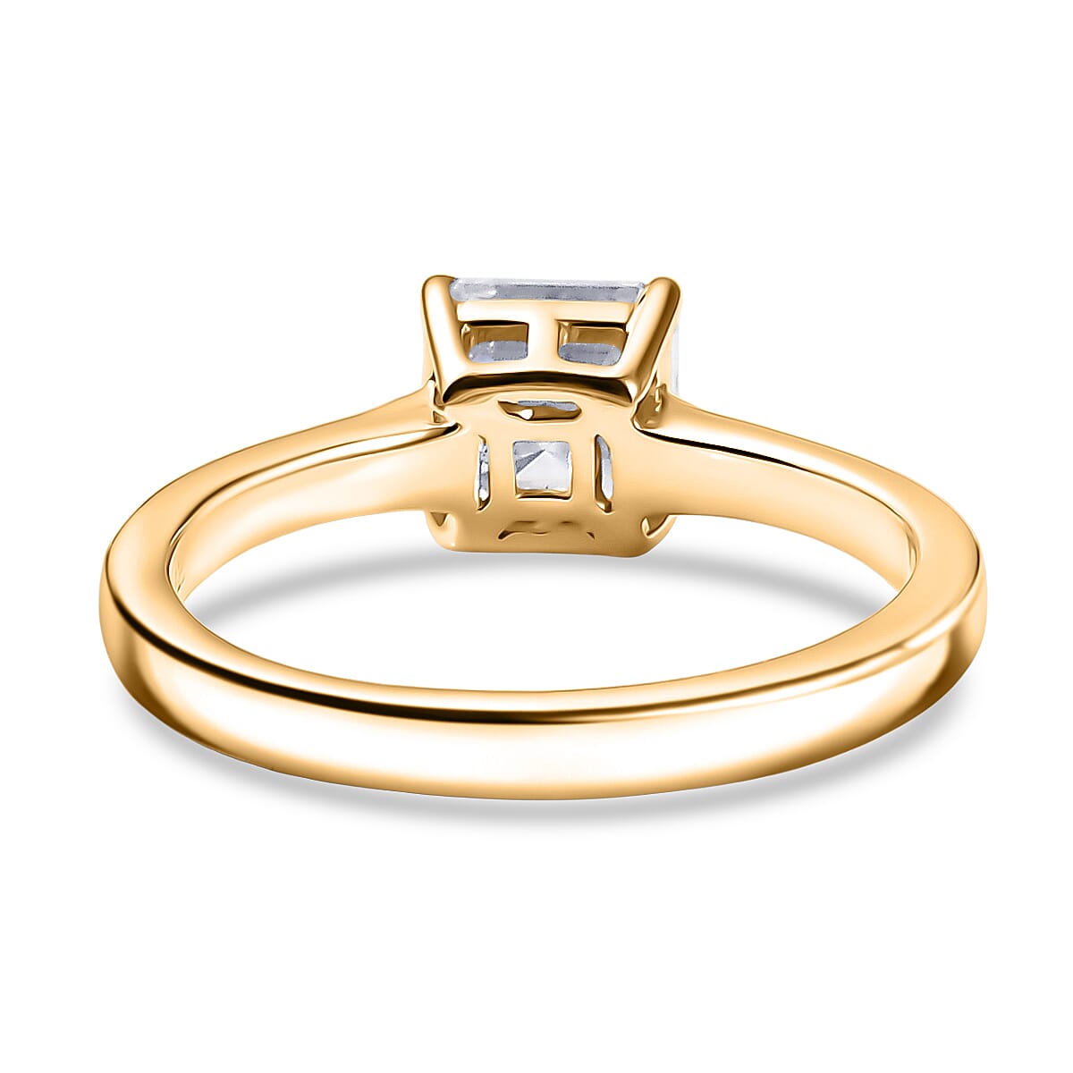 Moissanite Solitaire Ring in 18K Yellow Gold Plating Sterling Silver 1.16 Ct. 8251965 4