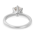 Moissanite  Solitaire Ring in Platinum Overlay Sterling Silver 1.15 Ct
