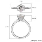 Moissanite  Solitaire Ring in Platinum Overlay Sterling Silver 1.15 Ct