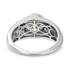 Moissanite Solitaire Ring in Platinum Overlay Sterling Silver 1.74 Ct.
