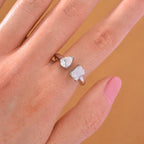 First Time Ever TOI ET MOI - GRA Certified D-VS1 Moissanite Ring in Rhodium Overlay Sterling Silver 1.70 Ct.