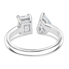 First Time Ever TOI ET MOI - GRA Certified D-VS1 Moissanite Ring in Rhodium Overlay Sterling Silver 1.70 Ct.