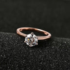 Moissanite  Solitaire Ring in Vermeil RG Sterling Silver 1.10 ct  1.144  Ct.