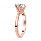 Moissanite  Solitaire Ring in Vermeil RG Sterling Silver 1.10 ct  1.144  Ct.