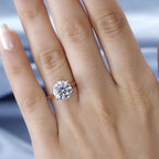 Moissanite  Solitaire Ring in Vermeil RG Sterling Silver 3.00 ct  2.940  Ct.