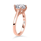 Moissanite  Solitaire Ring in Vermeil RG Sterling Silver 3.00 ct  2.940  Ct.