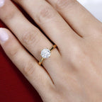 Moissanite  Solitaire Ring in Vermeil YG Sterling Silver 1.10 ct  1.144  Ct.