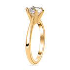 Moissanite  Solitaire Ring in Vermeil YG Sterling Silver 1.10 ct  1.144  Ct.