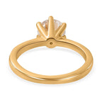 Moissanite  Solitaire Ring in Vermeil YG Sterling Silver 1.10 ct  1.144  Ct.