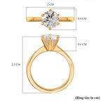 Moissanite  Solitaire Ring in Vermeil YG Sterling Silver 1.10 ct  1.144  Ct.