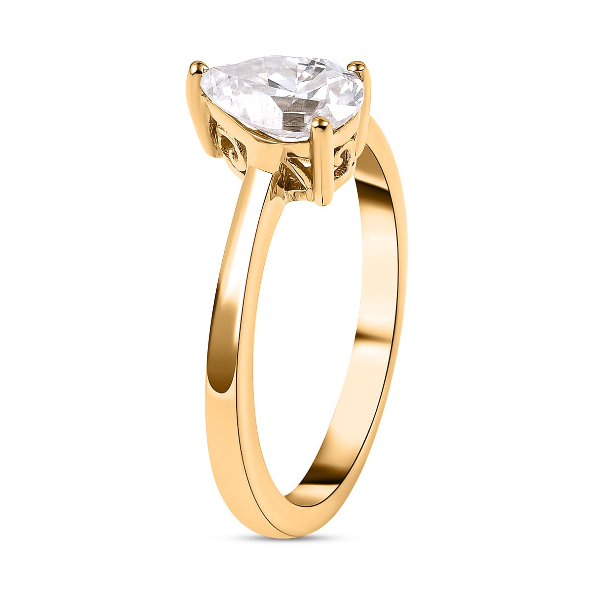 Moissanite  Solitaire Ring in Vermeil YG Sterling Silver 2.30 ct  2.040  Ct. 7662950 3