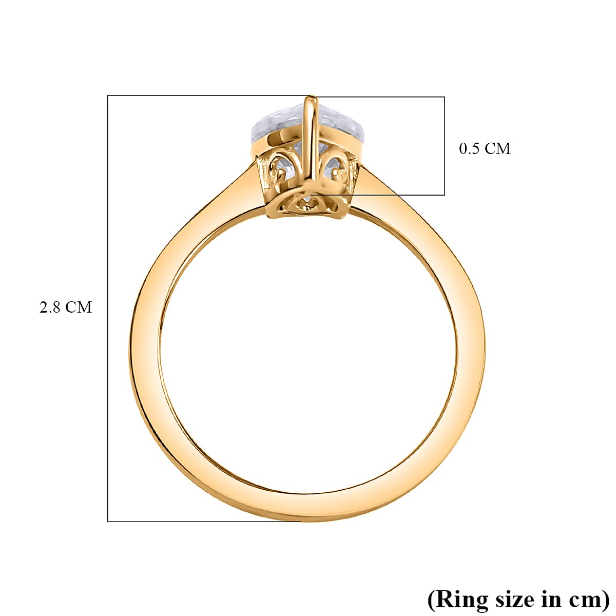Moissanite  Solitaire Ring in Vermeil YG Sterling Silver 2.30 ct  2.040  Ct. 7662950 5