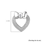 Moissanite Solitaire Stud Earring with Push Back in Rhodium Overlay Sterling Silver