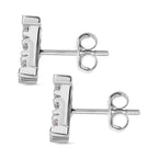 Royal Bali Collection - D'Joy Moissanite Sterling Silver Cluster Push Back Earrings