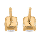 RADIANTA Moissanite - GRA Certified D-VVS1 Moissanite Solitaire Stud Push Post Earring in 18K Vermeil Yellow Gold Plated Sterling Silver 1.00 Ct.