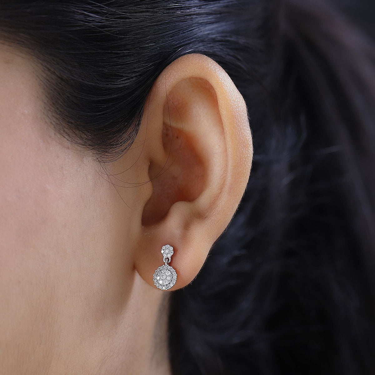 Moissanite Dangle Earrings in Platinum Overlay Sterling Silver 7560321 3