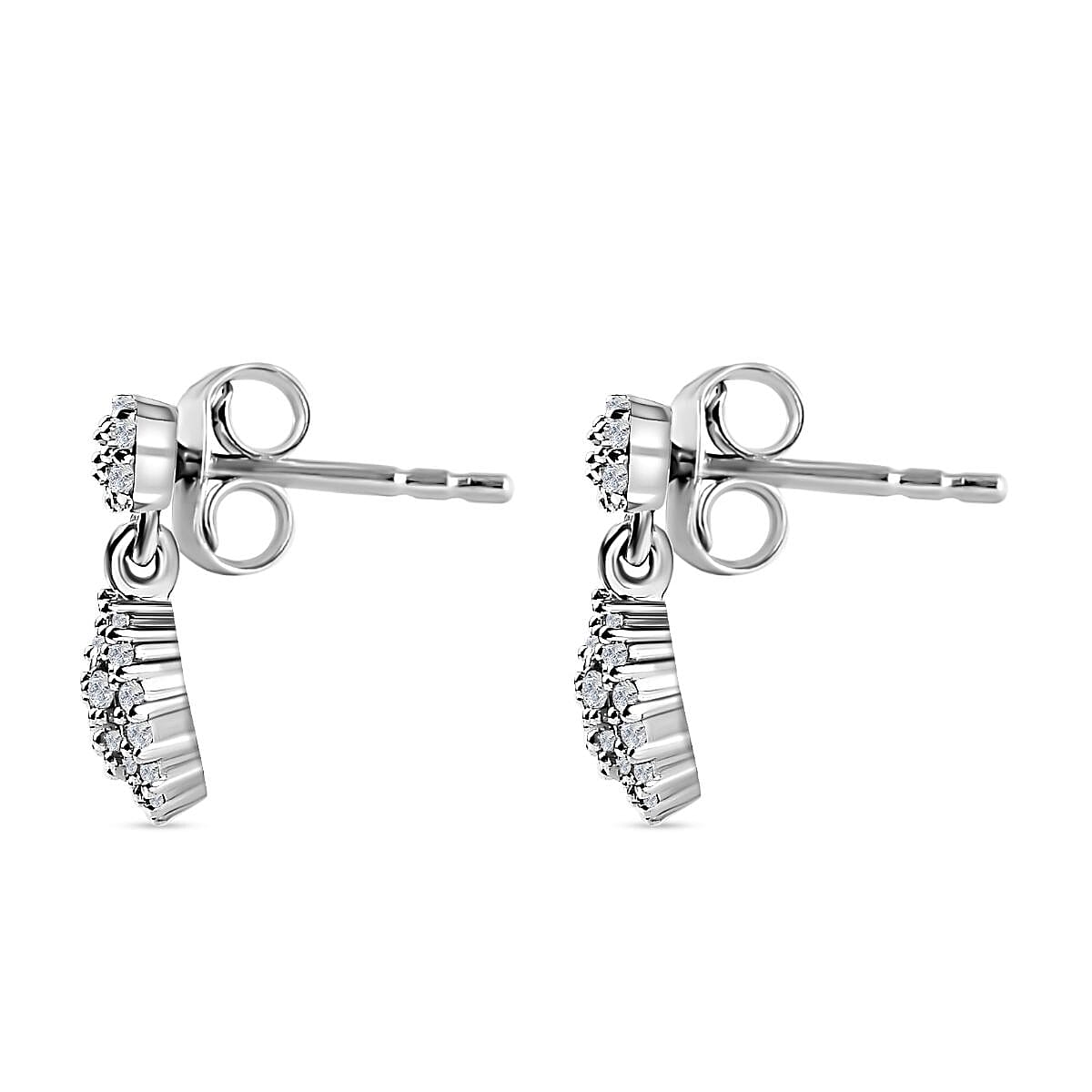 Moissanite Dangle Earrings in Platinum Overlay Sterling Silver 7560321 5