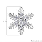 Moissanite Snowflake Earrings in Platinum Overlay Sterling Silver 1.55 Ct.
