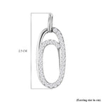 Moissanite Drop Earrings in Platinum Overlay Sterling Silver