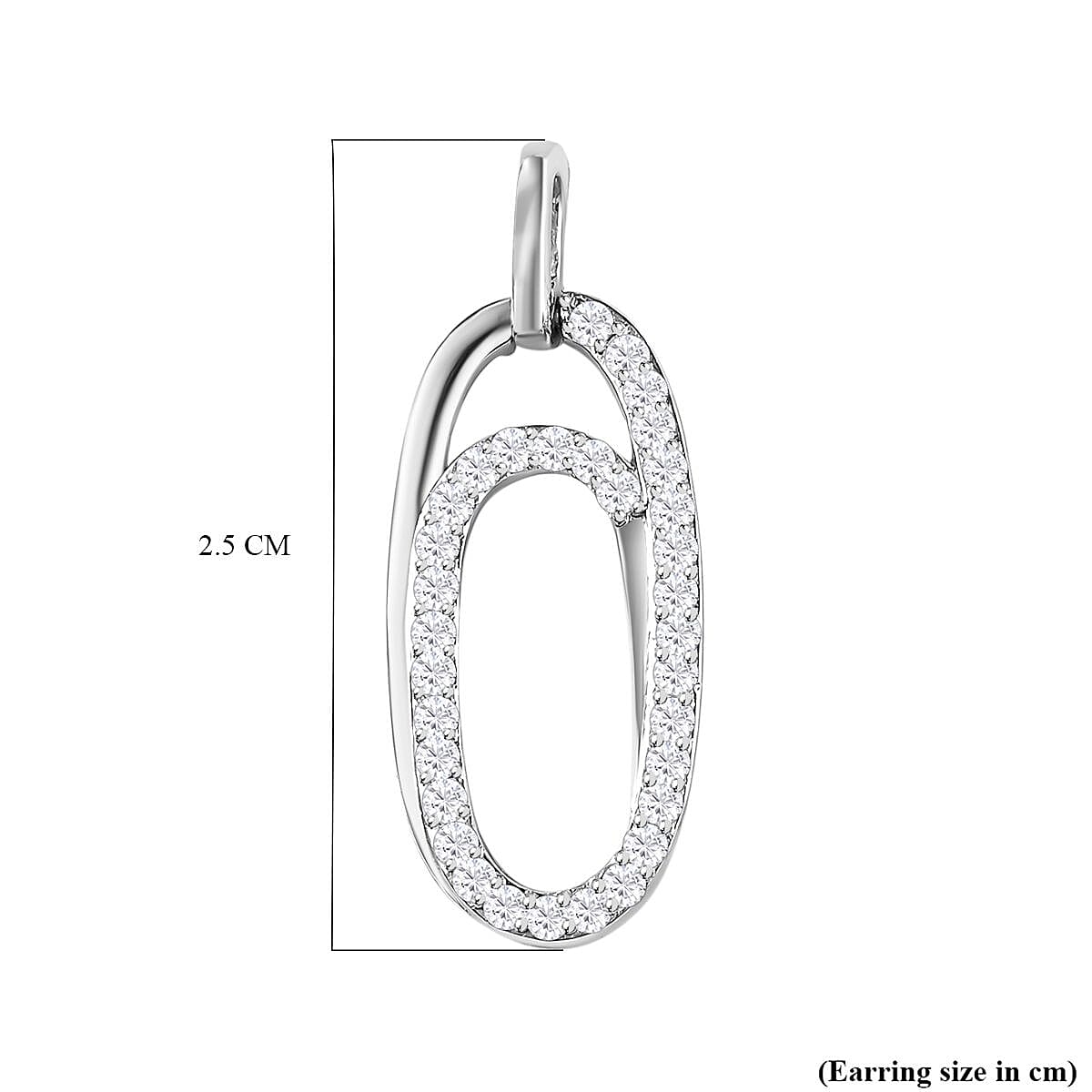 Moissanite Drop Earrings in Platinum Overlay Sterling Silver 7670633 5