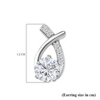 Moissanite Earrings in Rhodium Overlay Sterling Silver 1.10 Ct