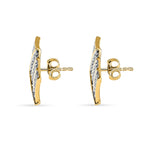 Moissanite Stud Earrings in 18K Vermeil Yellow Gold Plated Sterling Silver