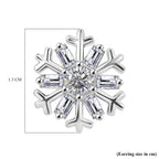 Moissanite Solitaire Stud Earring With Push Back in Rhodium Overlay Sterling Silver 0.87 Ct.