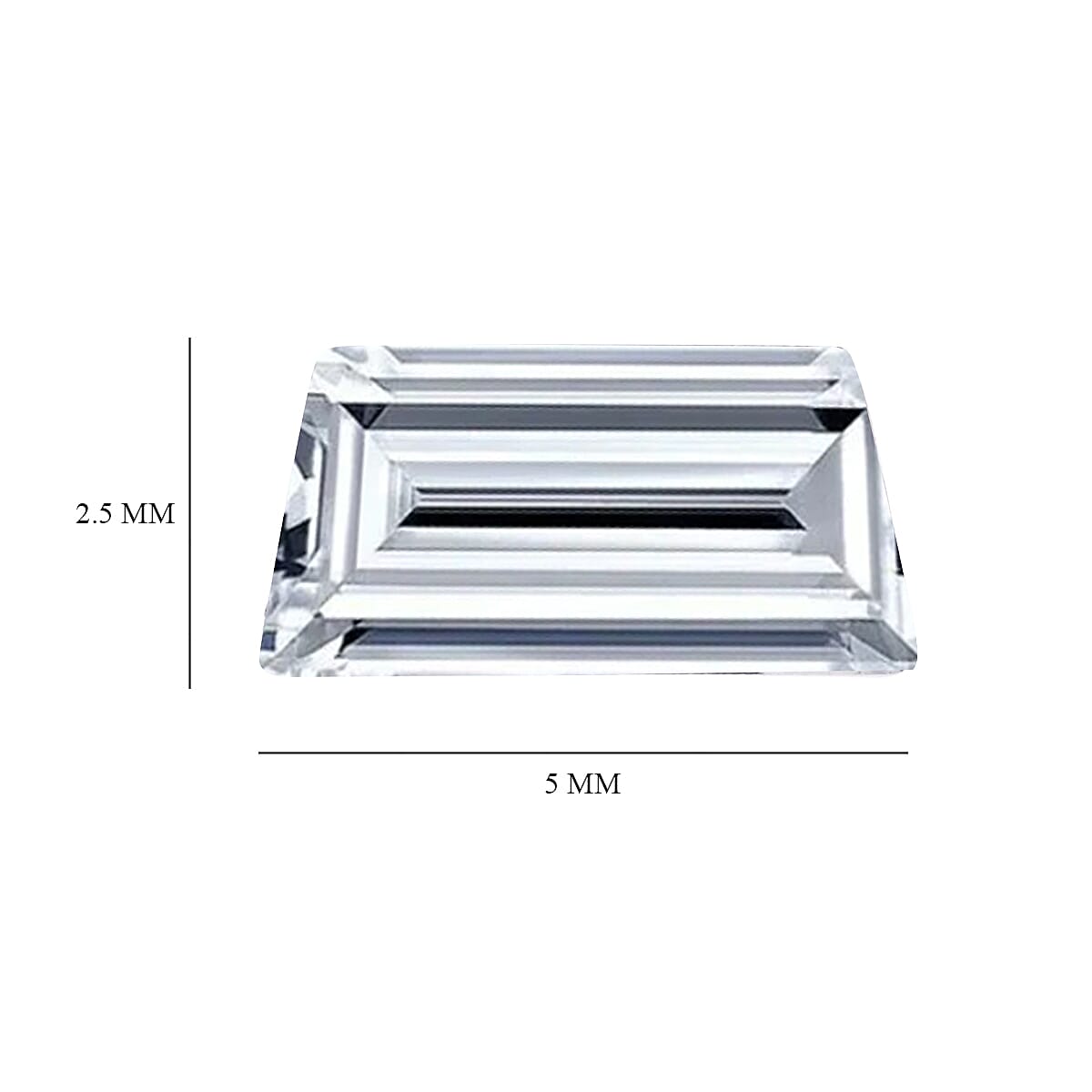 0.18 Ct. Moissanite Loose Gemstone in Trapezoid Shape (5x4x2.5 mm) 8072247 5