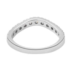 Moissanite Ring in Rhodium Overlay Sterling Silver