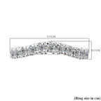 Moissanite Ring in Rhodium Overlay Sterling Silver