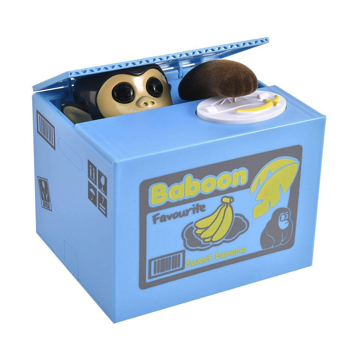 Monkey - Banana Pattern Coin Stealing Box (Size 12x10x9 Cm) 7155116 0