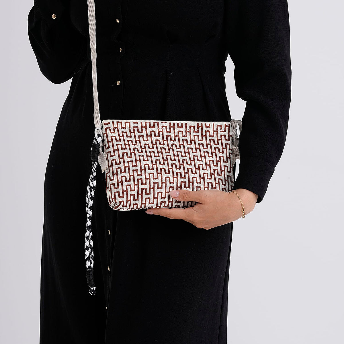 Designer-Inspired Monogram Print  Crossbody Bag - Monogram V32519435 4