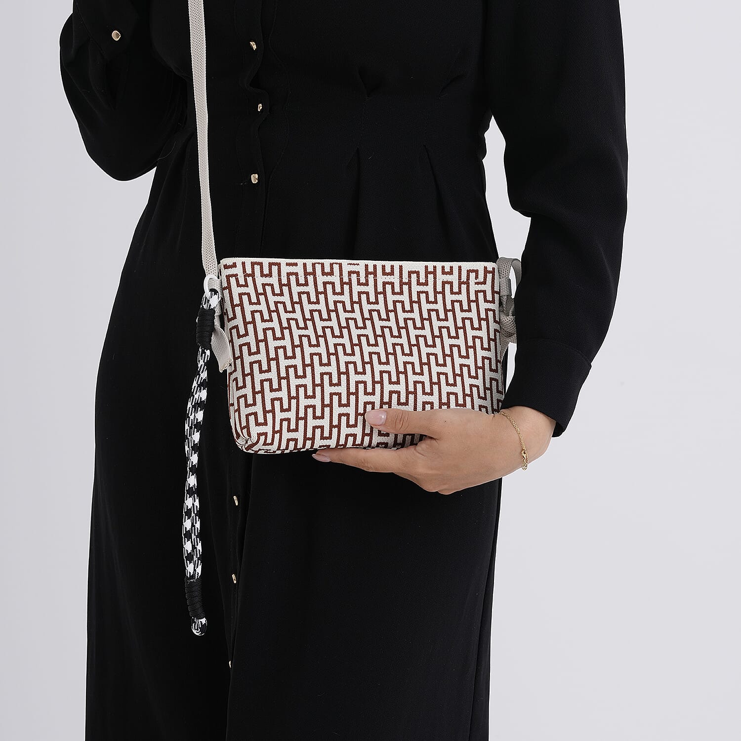 Designer-Inspired Monogram Print  Crossbody Bag - Monogram V32519435 4
