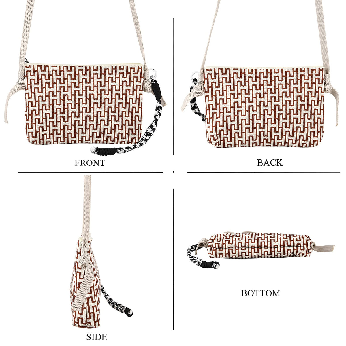Designer-Inspired Monogram Print  Crossbody Bag - Monogram V32519435 5