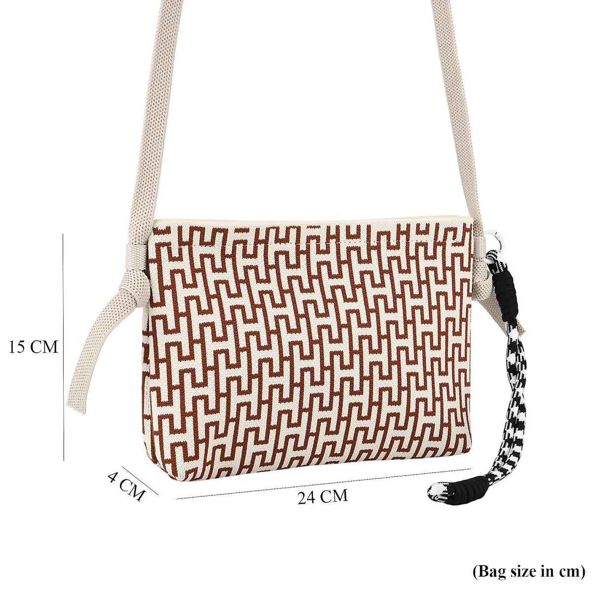 Designer-Inspired Monogram Print  Crossbody Bag - Monogram V32519435 8