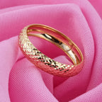 9K Yellow Gold Diamond Cut Band Ring