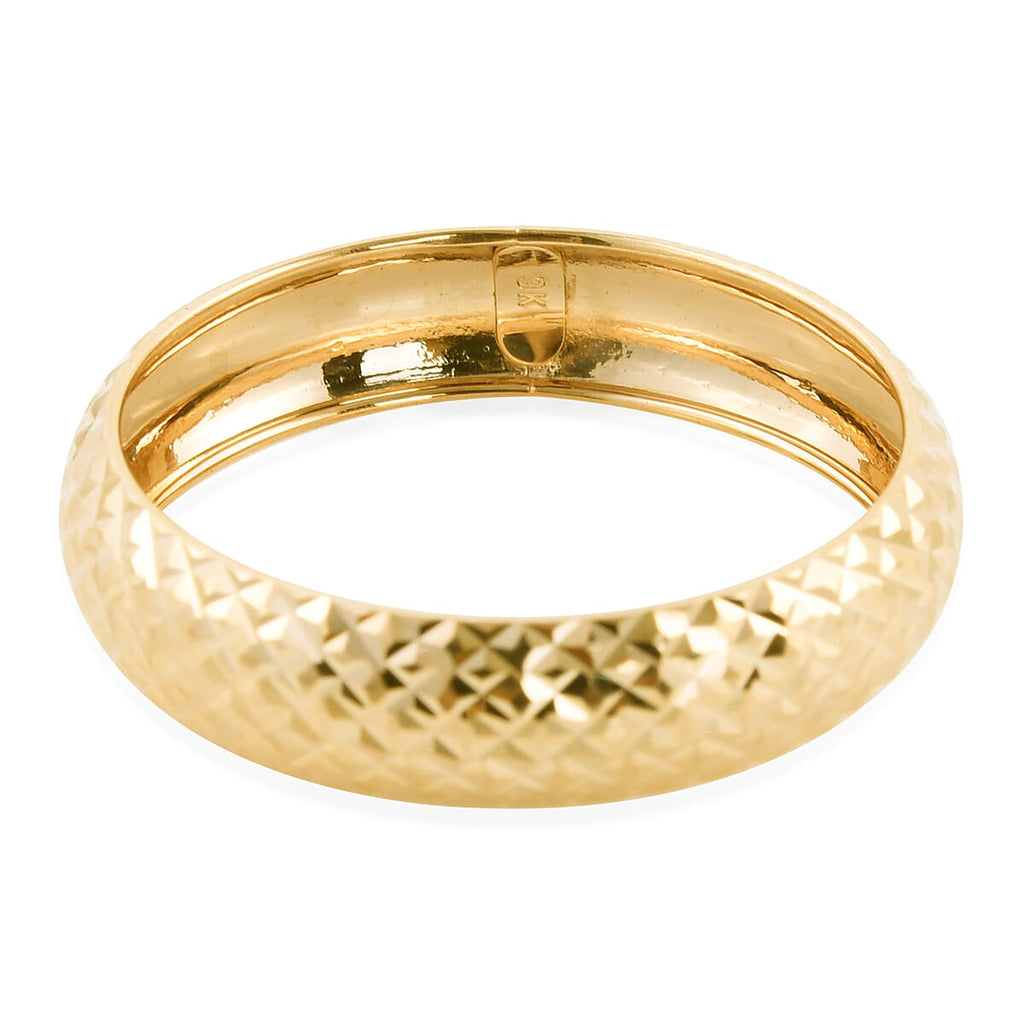 9K Yellow Gold Diamond Cut Band Ring