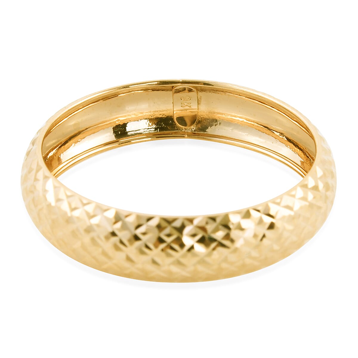 Monster Deal- 9K Yellow Gold Diamond Cut Band Ring 8725269 9