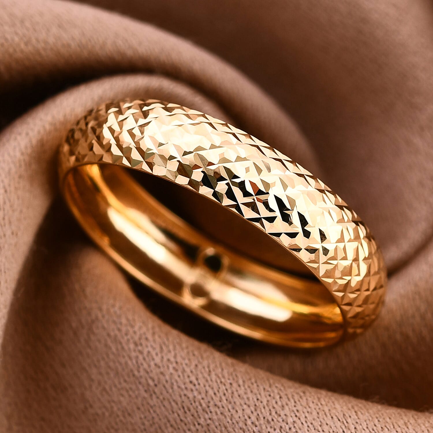 Monster Deal- 9K Yellow Gold Diamond Cut Band Ring 8725269 4